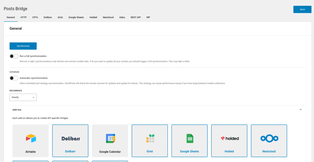 Settings page screenshot
